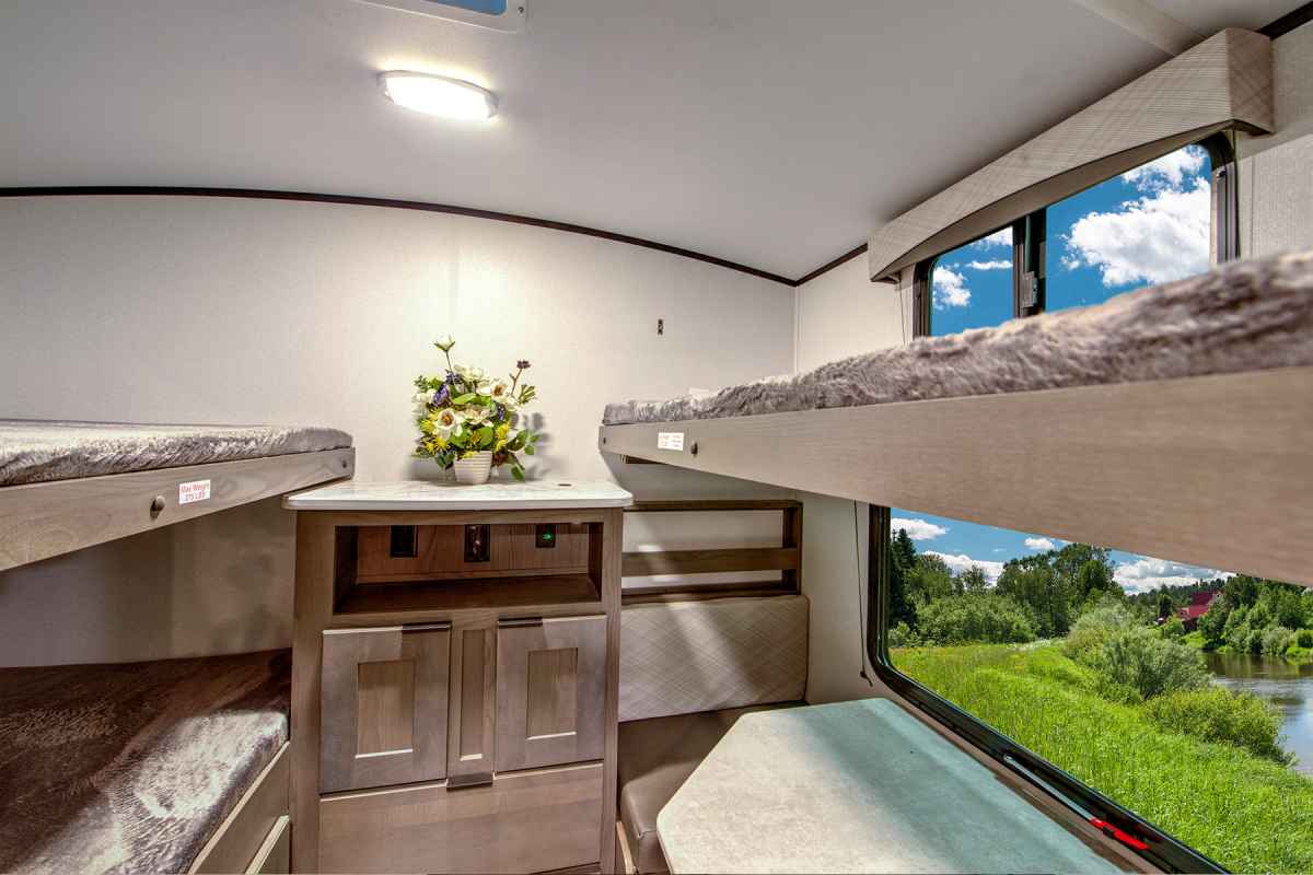 6 Best Bunkhouse Travel Trailers Under 35 Feet   Cruiser Embrace El280 Bunkhouse 